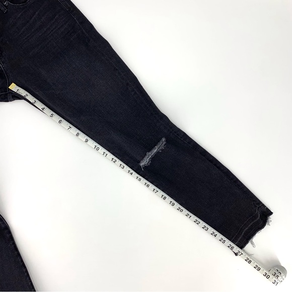 Lucky Brand Black Lolita Ankle Capri Mid Rise Distressed Raw Hem Jeans, 4 - Picture 12 of 15